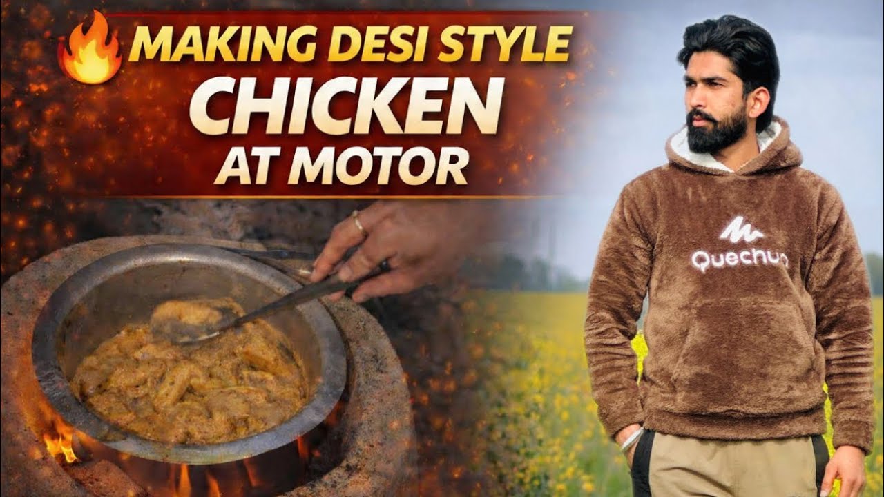 Making Desi Style Chicken at Motor 🍗🐓 Village Cooking Vlog🔥