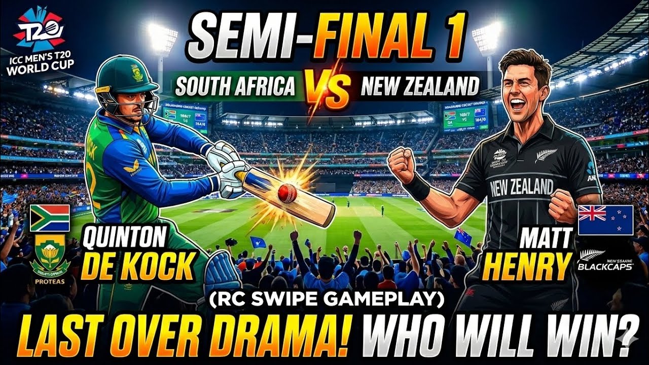 LAST OVER THRILLER! South Africa vs New Zealand Semi-Final🔥 (Real Cricket)