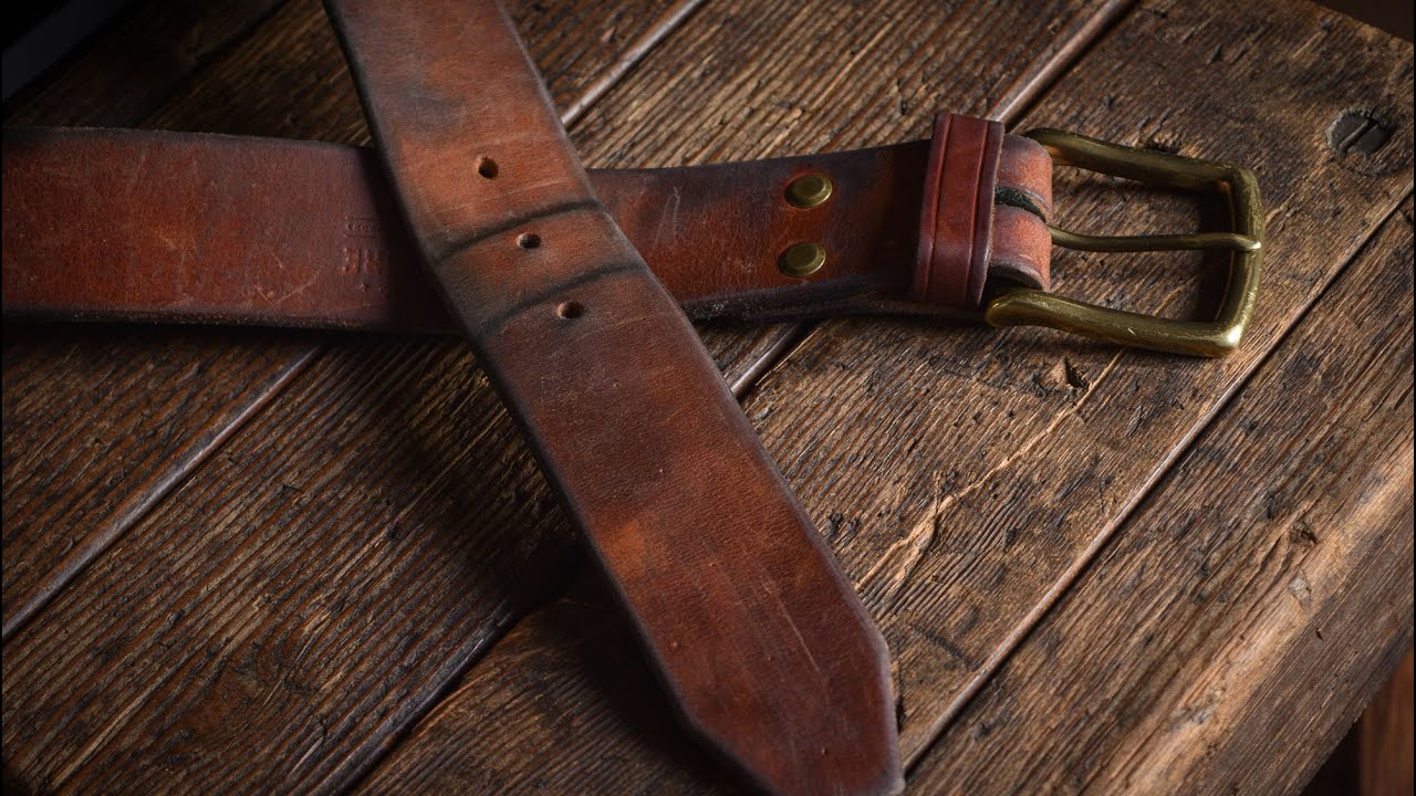 The Mountain Belt - Russet Leather Patina from Craft and Lore