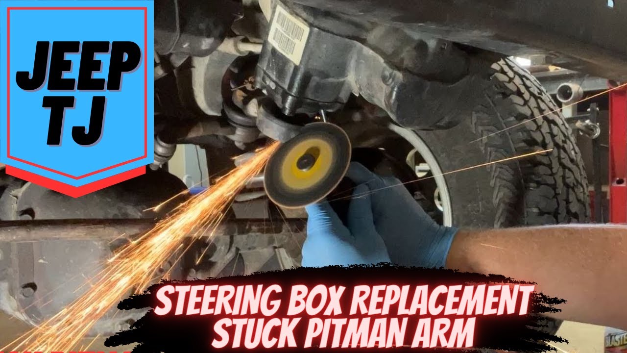 Замена рулевого механизма на Jeep Wrangler TJ и удаление застрявшей рулевой сошки.