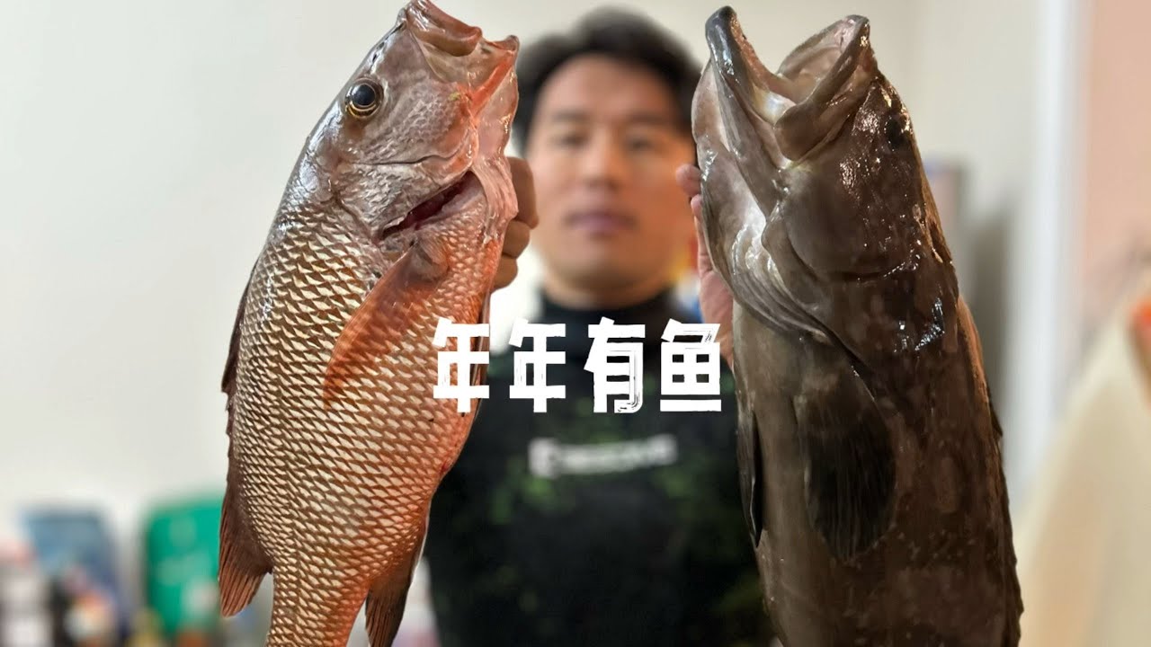 属于渔猎人的年年有鱼(余),打鱼喂狗Spearfishing Hainan Island,catch and cook
