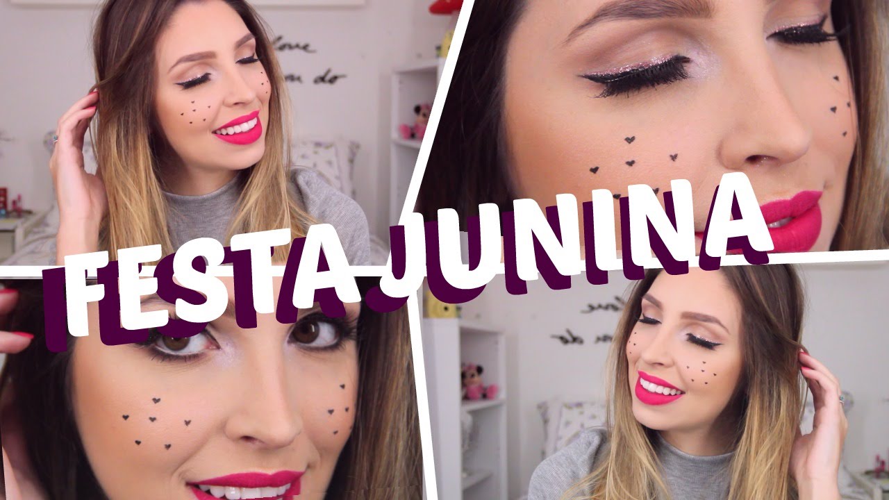 FESTA JUNINA COM PINTINHAS DE CORAÇÃO