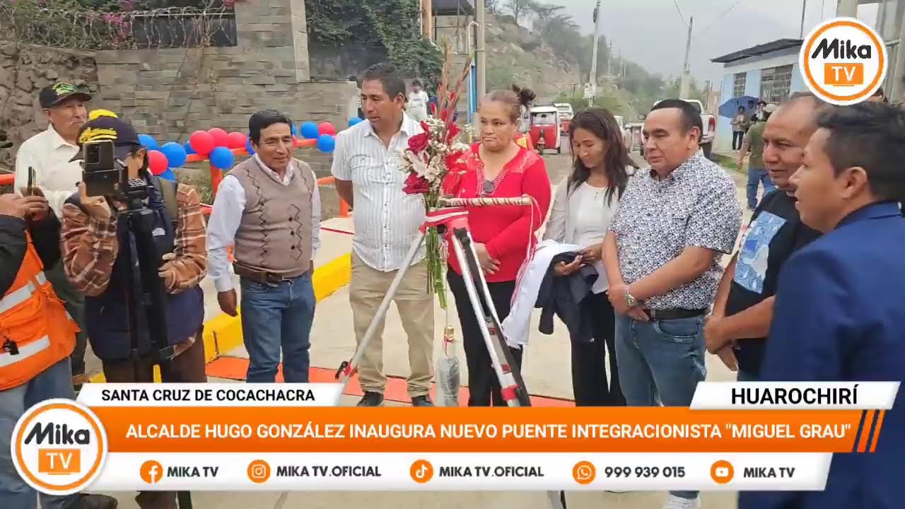 🟠🟡  EN SANTA CRUZ DE COCACHACRA  || ALCALDE HUGO GONZÁLEZ INAUGURA NUVEVO PUENTE INTEGRACIONISTA 
