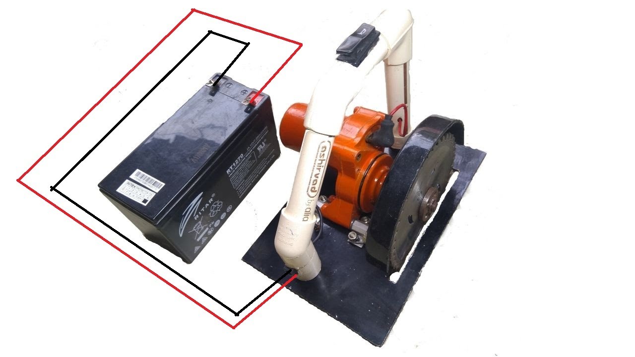 How to make circular saw using starter motor
