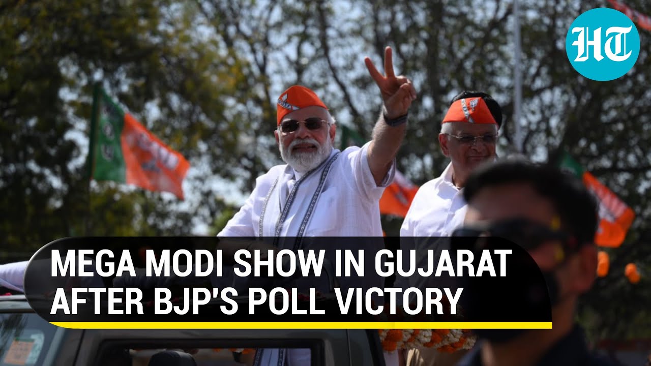 PM Modi leads victory show in Ahmedabad; BJP gears up for Gujarat battle after winning four states