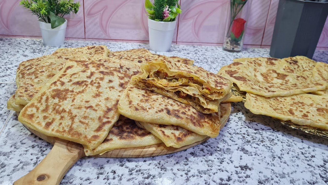 🌙مسمن محشي بالدجاج والشعيرية الصينية: نكهة تجمع بين التقليد والابتكار