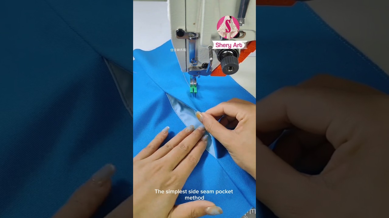 Simple side seam pockets #sewing #sewingtips