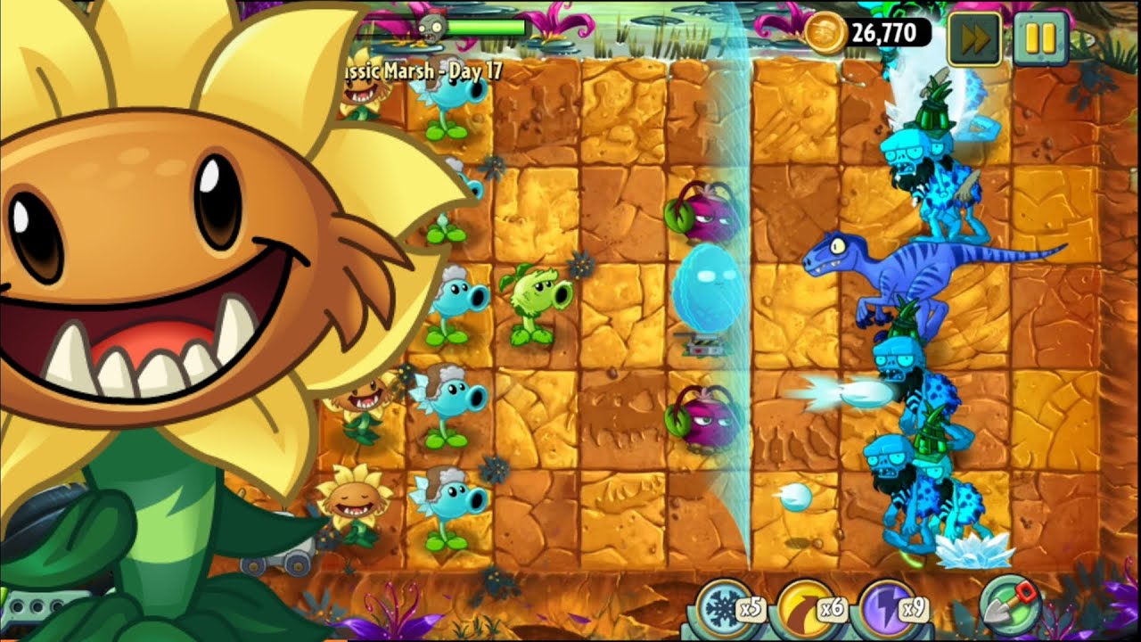 Plants VS Zombies 2 Reflourished - Part 28 - Midstages of Jurassic Marsh