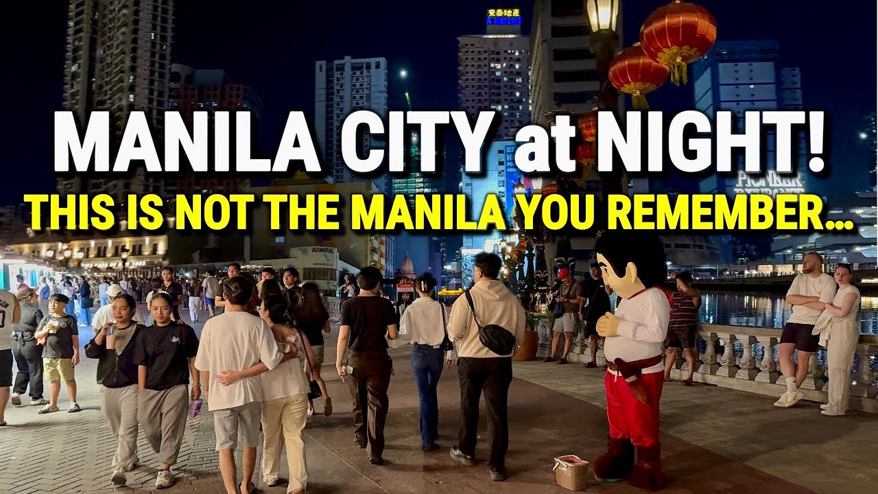 Is MANILA PHILIPPINES SAFE at NIGHT? Street Food Walking Tour 2026 - Pasig River Esplanade