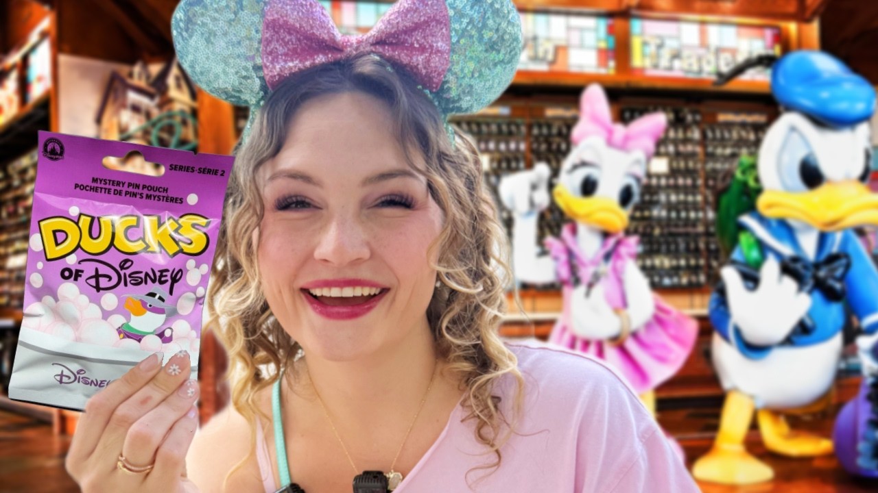 Hunting for New MYSTERY Pins in Disney Springs & Pin HQ | Ducks of Disney Unboxing!!