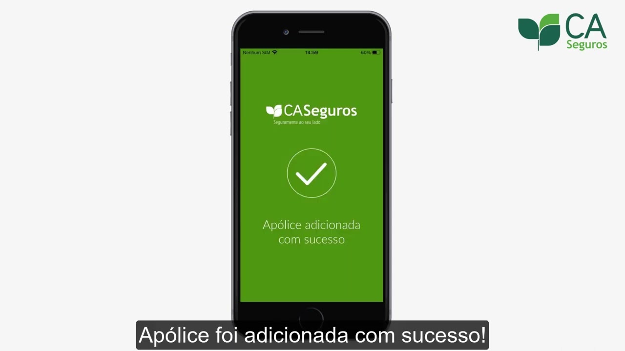Adicionar uma apólice na App CA Seguros
