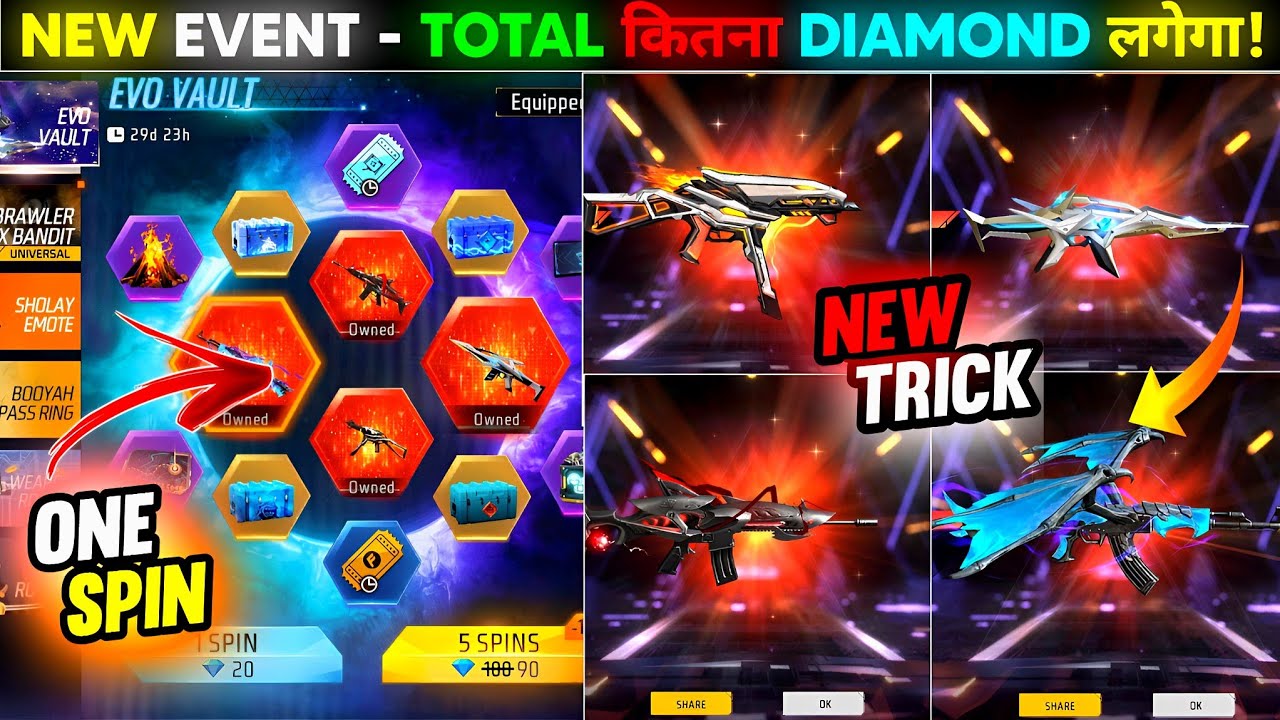 New Evo Vault Event Spin Free Fire Today | Ff New Event | Free Fire New Event  | Ff New Event Today