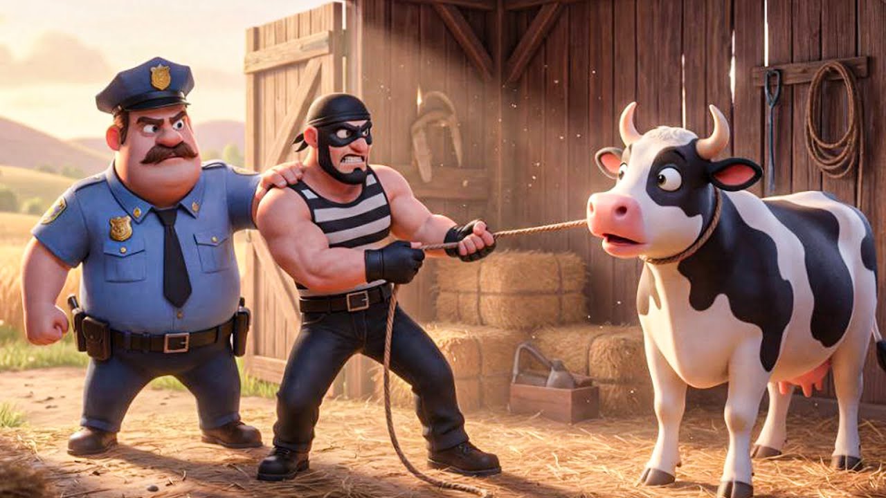 😱 Every Animal is Gone! 🐎🐄 Police Officer Saves the  FARM 👮&zwj;♂️Old MacDonald kids Nursery Rhymes