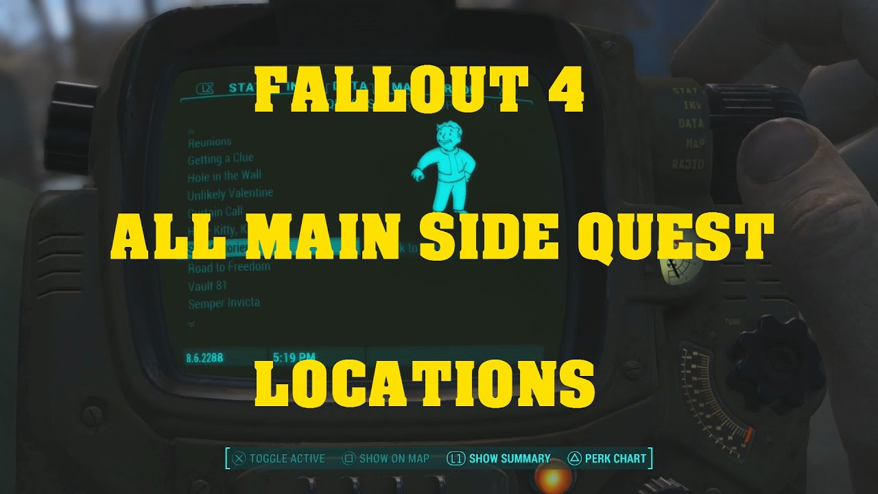 FALLOUT 4 - All Main Side Quest Locations