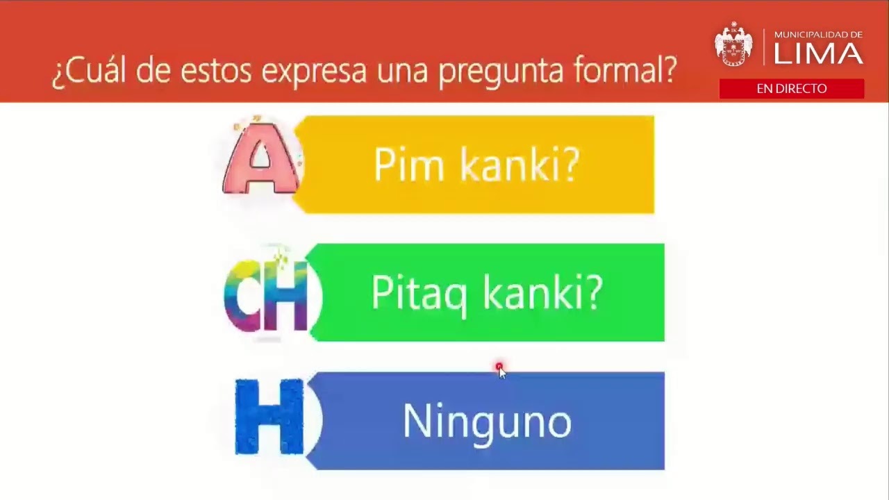 Tercera clase de Quechua básico