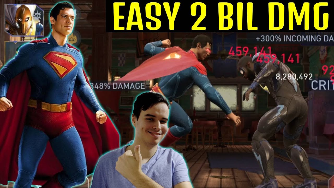 Супермен вселенной DC и безумный соло-рейд-дилер Injustice 2 Mobile
