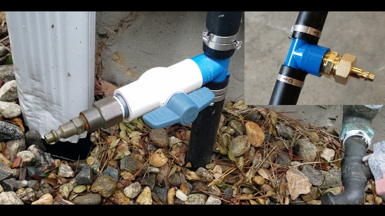 D.I.Y. How to setup Sprinkler System Blow Out valve and Fittings