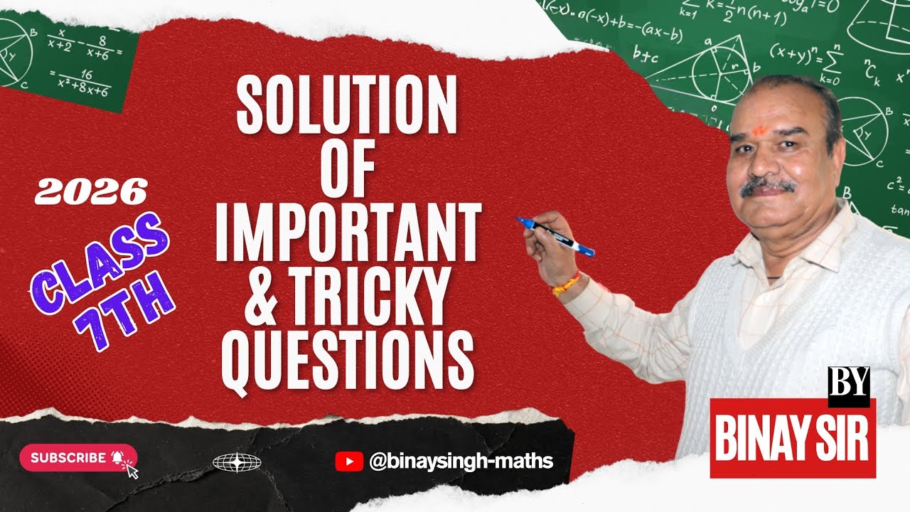 MOST IMPORTANT QUESTIONS OF CLASS 7TH 