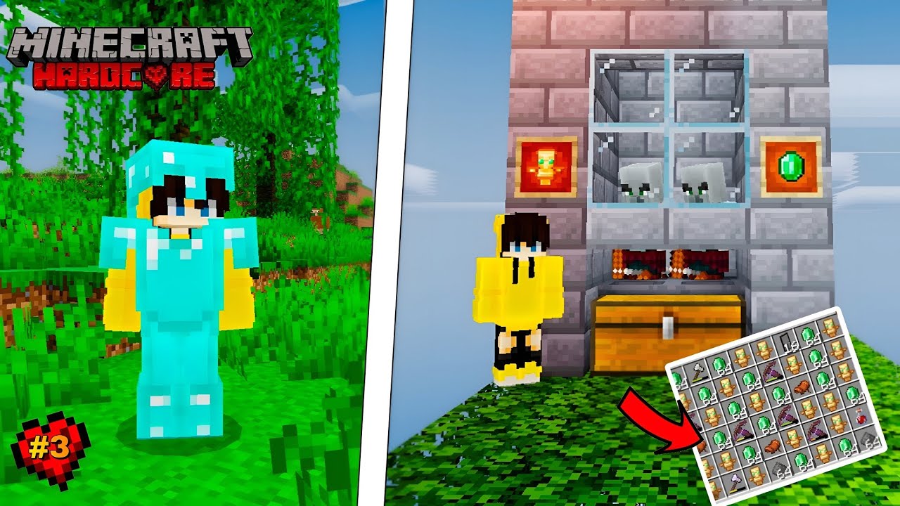 I Build Ultimate Raid Farm In Minecraft Hardcore Ep-3 | Shadow Xp