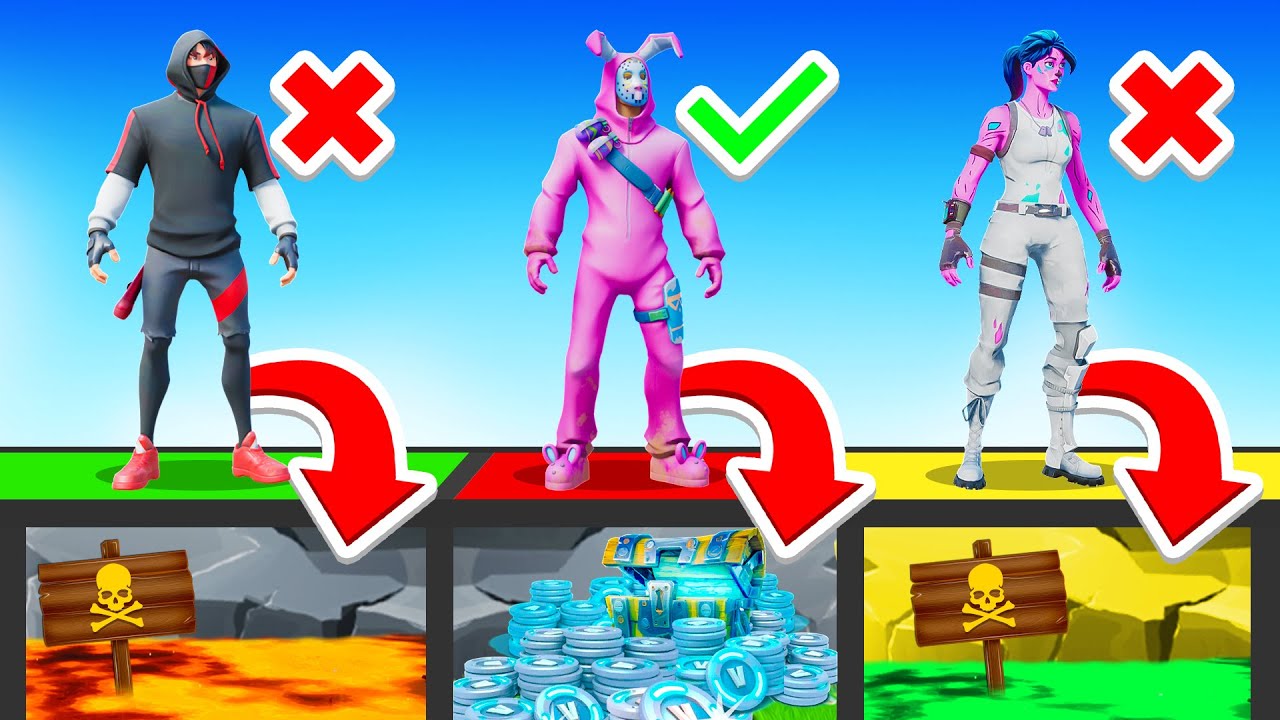 KIES De JUISTE KLEUR = WIN V-BUCKS In Fortnite!