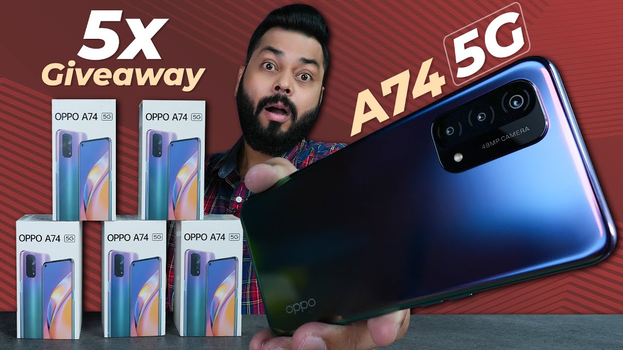 OPPO A74 5G Unboxing And First Impressions | 5X Giveaway ⚡ Snapdragon 480 5G, 90Hz, 5000mAh & More
