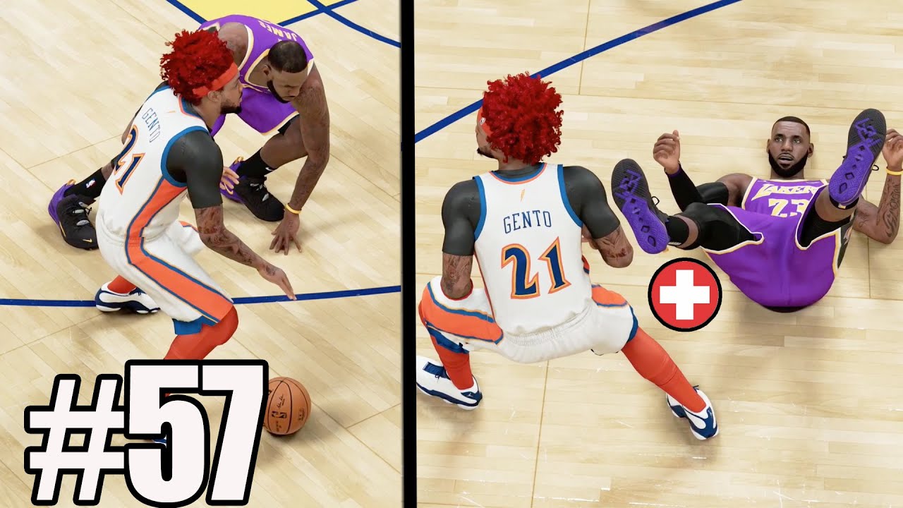 LeBron James ANKLE BREAKER INJURY FLOP! NBA 2k21 Next Gen MyCAREER PS5 Gameplay Ep 57