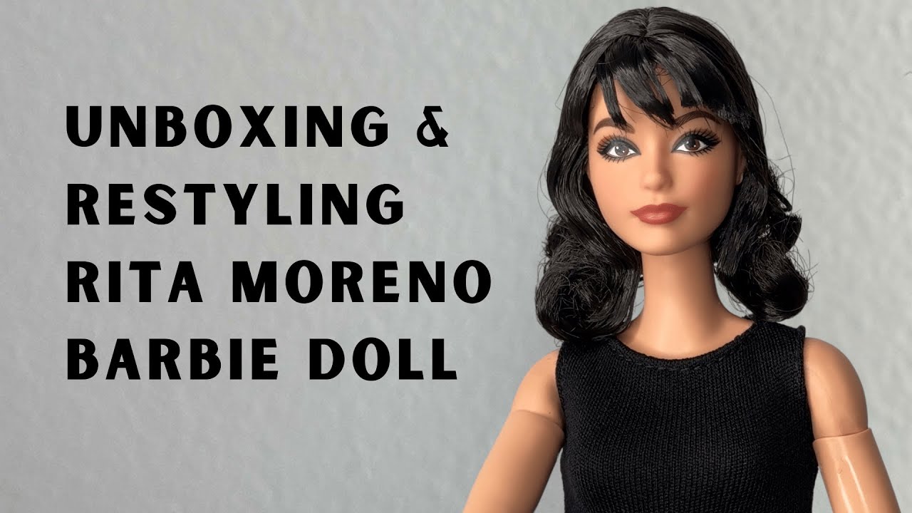 Review Unboxing Rebodying & Restyling the Rita Moreno Barbie Doll Deboxing