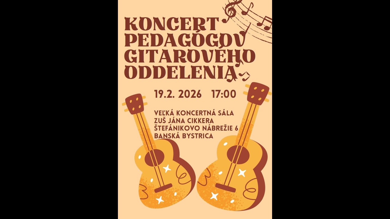 ZUŠ J. Cikkera B. Bystrica: Koncert pedagógov git. oddelenia