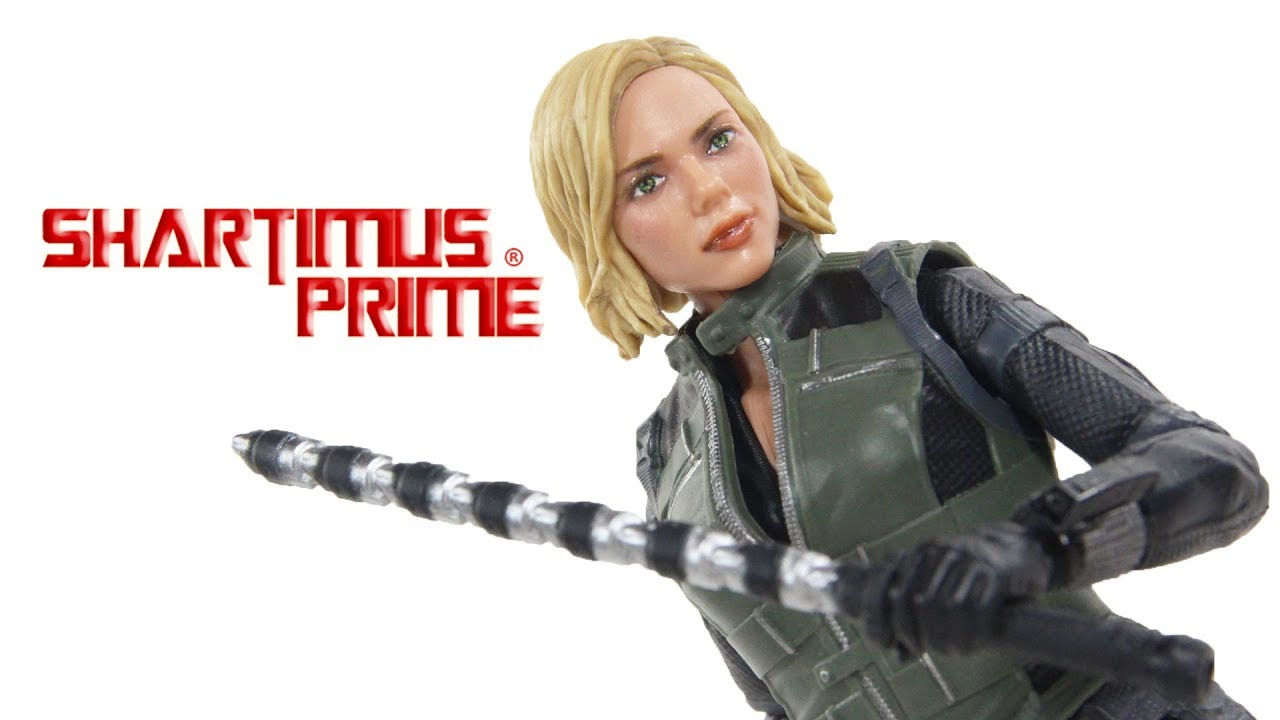 Marvel Legends Black Widow Avengers Infinity War Wave 2 Cull Obsidian BAF Figure Toy Review