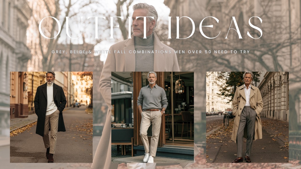 Grey, Beige & White Fall Combinations Men Over 50 Need to Try- men's fashion