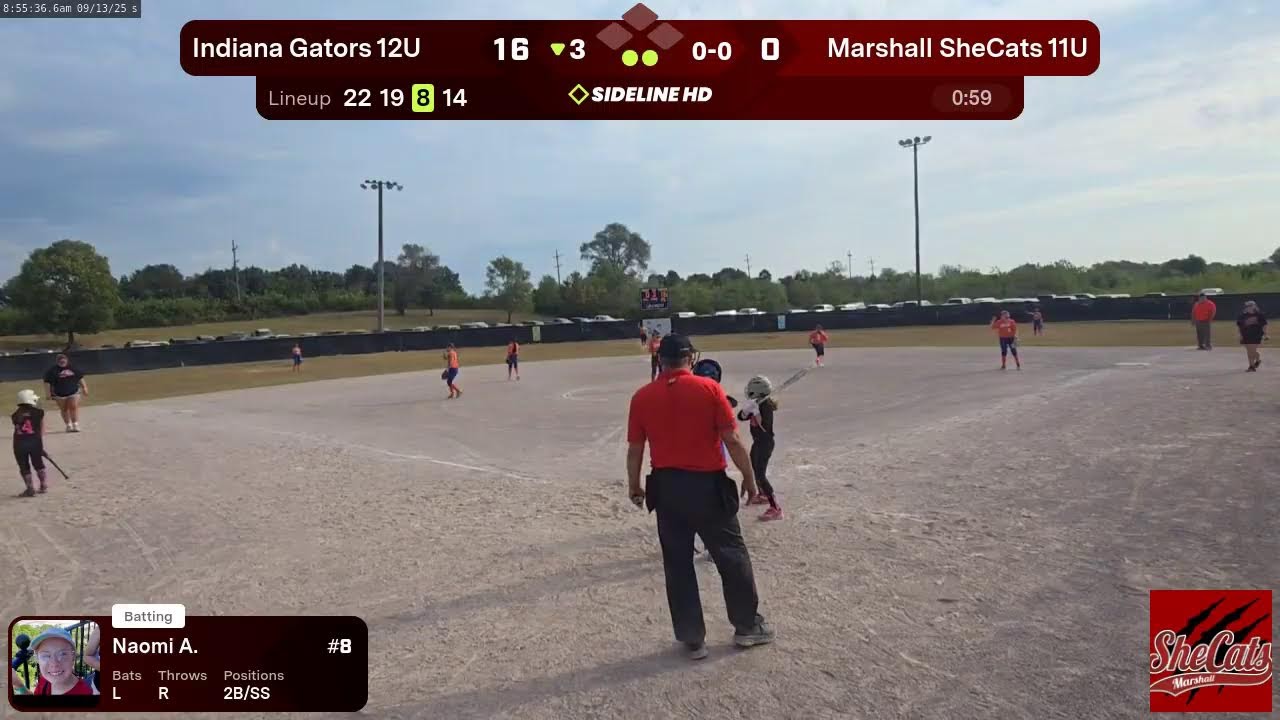 Marshall SheCats 11U vs. Indiana Gators 12U (2025.09.13)