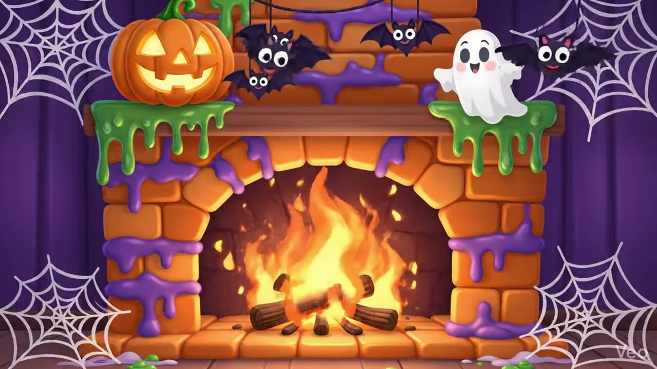 Kids Halloween Cartoon Loop 🎃 | Cute & Friendly Halloween Screen Saver for Children