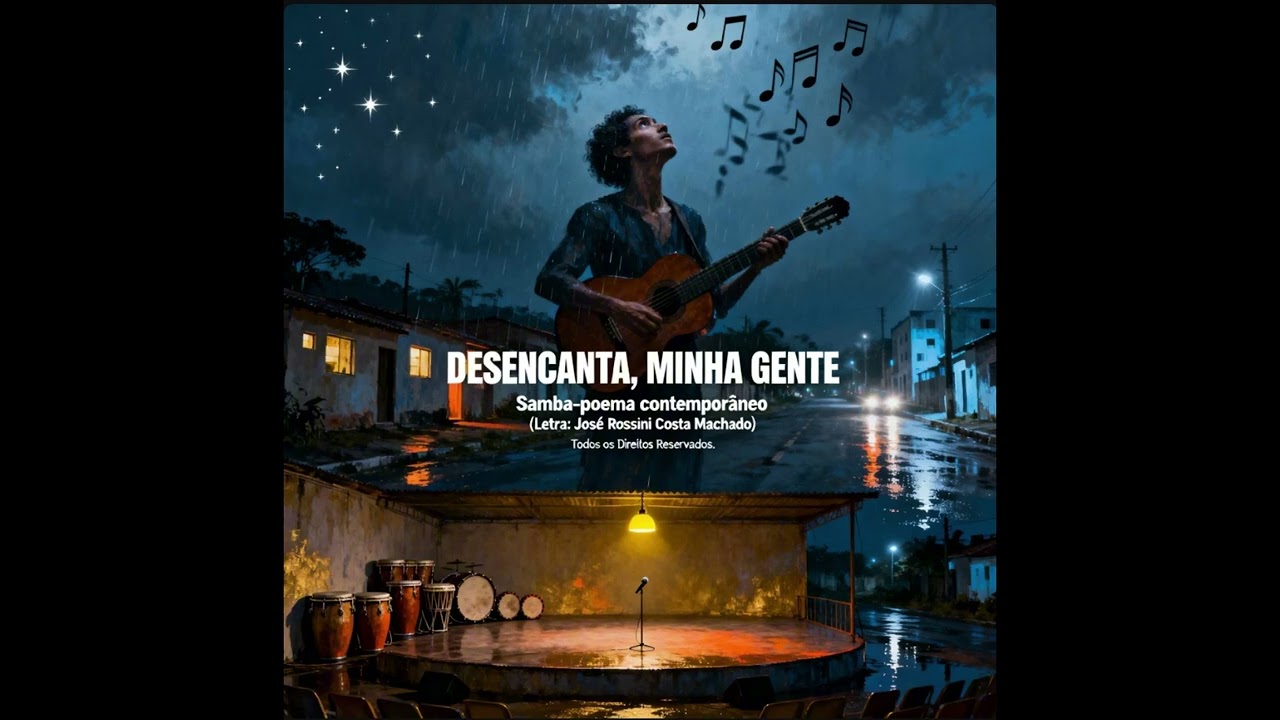 Desencanta, Minha Gente — um samba-poema que ecoa esperança e melancolia entre acordes.