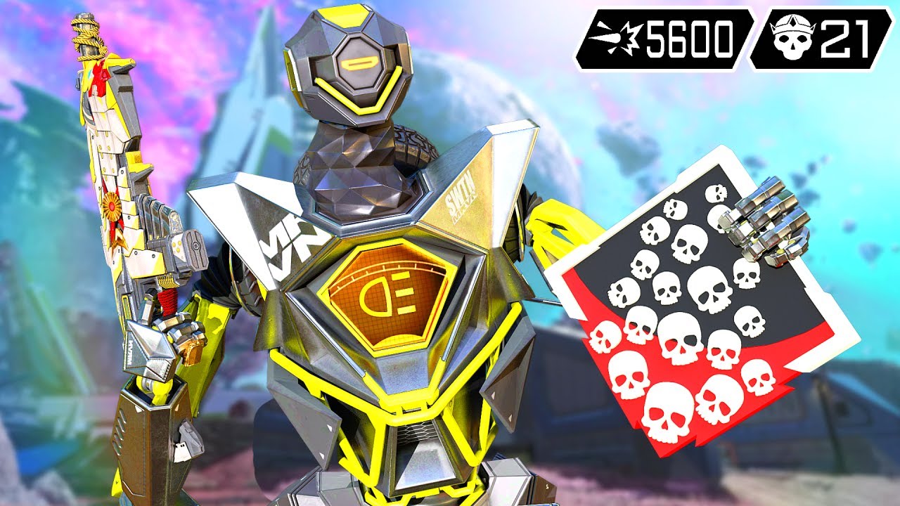 PATHFINDER 21 KILLS AND 5600 DAMAGE (Apex Legends Gameplay)