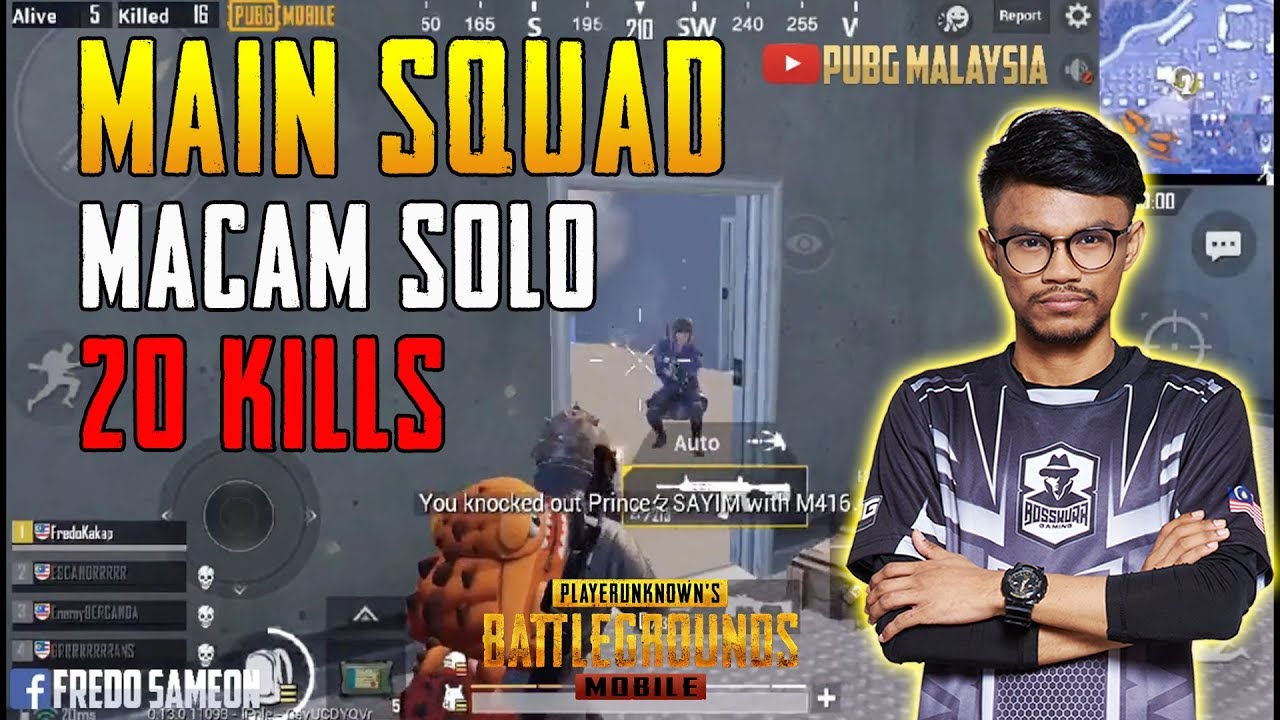 Main Squad Macam Solo!! 20 Kills! Fredo Gameplay | PUBG Mobile Malaysia