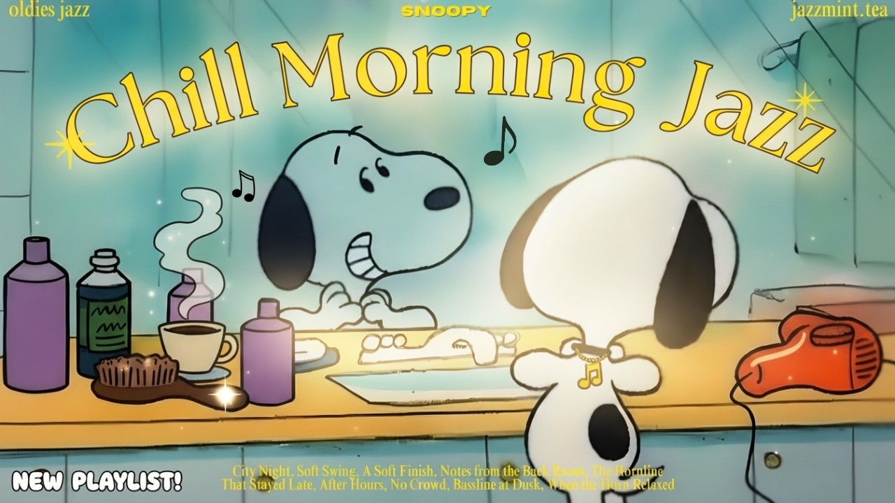 [𝗽𝗹𝗮𝘆𝗹𝗶𝘀𝘁] Gentle Morning Jazz Vibes with Snoopy 🌤️ Oldies Vibes to Start Your Day Bright