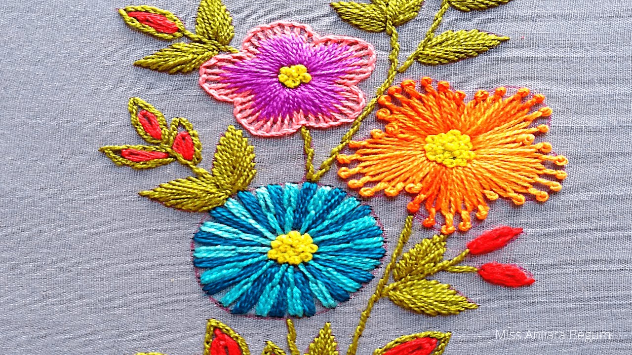 Hand Embroidery Light Decoration, Very simple and Easy Embroidery at Home, Refreshing Embroidery-234