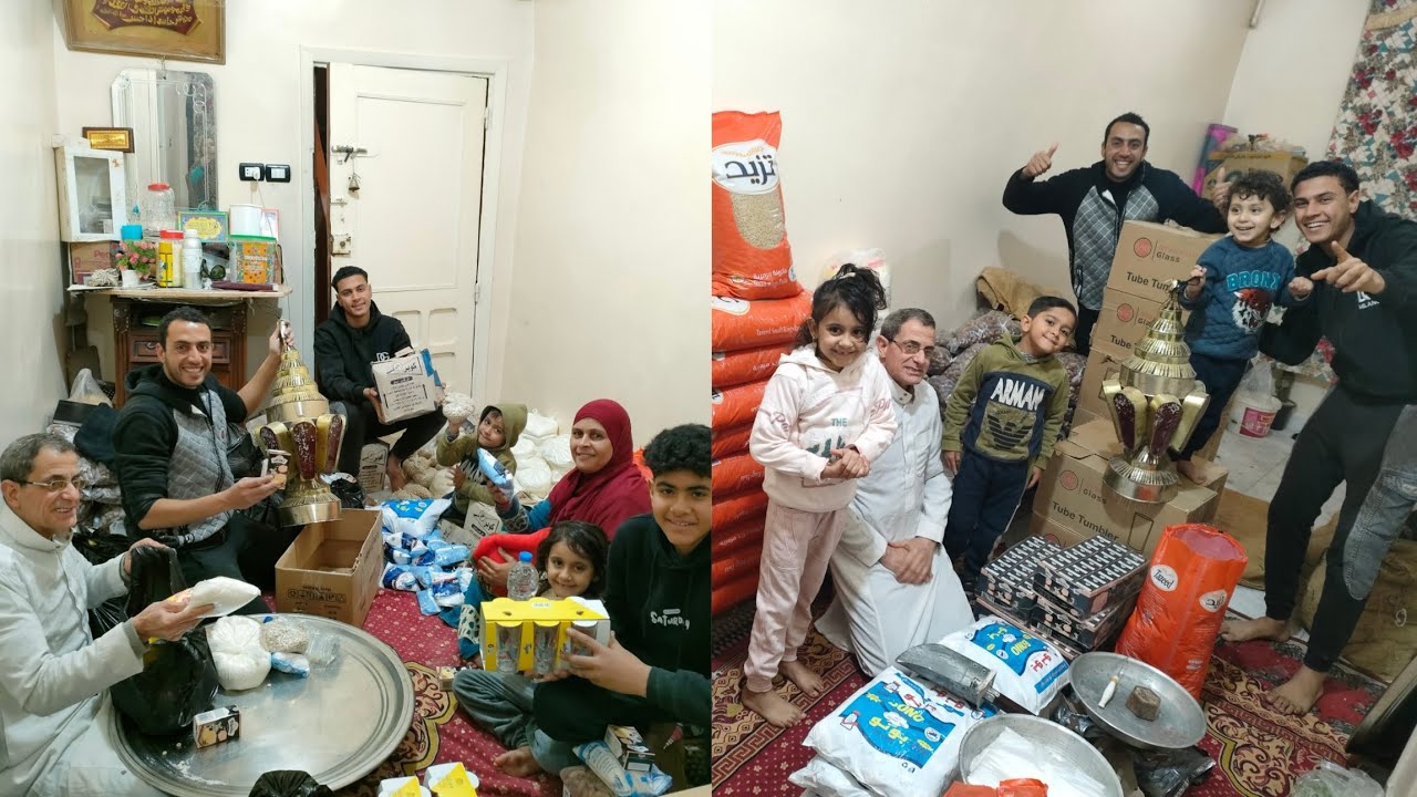 لمة العيلة👩‍❤️‍👨  و فرحتها 🥳🎉فى تجهيز و تعبئة شنط رمضان🌜🌟