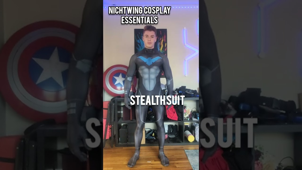 Nightwing Cosplay ESSENTIALS: Get ready with me! #shorts #cosplay #nightwing