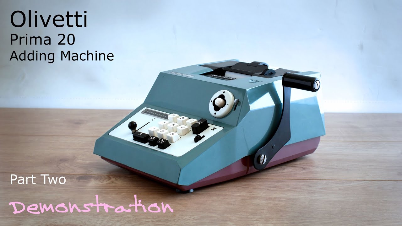 Retro Tech - Olivetti Prima 20 Adding Machine - Part 2, Demonstration