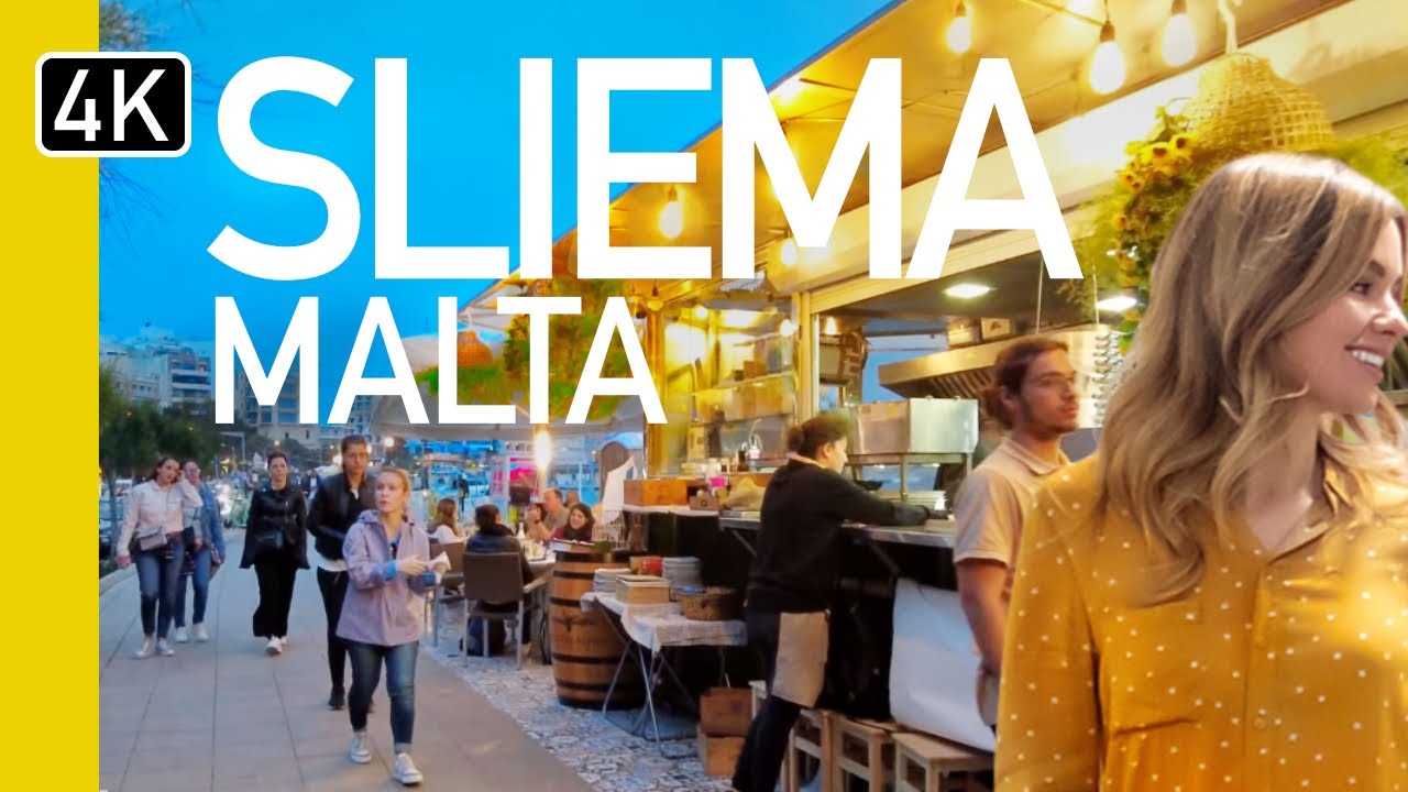 Sliema Summer Nights in 4K | What The Atmosphere Really Feels Like