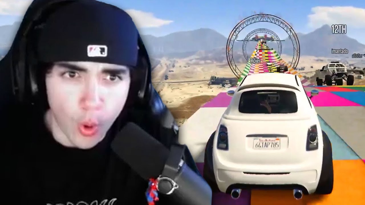 ROIER JUEGA CARRERITAS DE GTA V CON AMIGOS !!