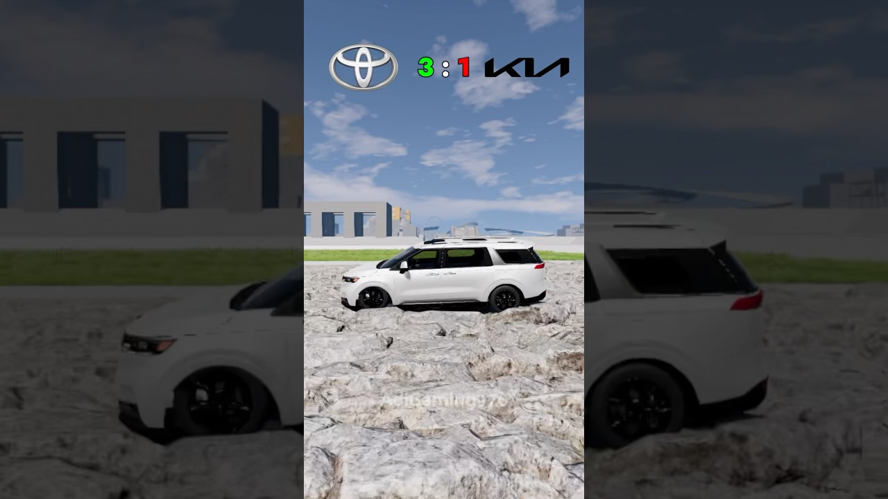 Innova Crysta 🆚 Kia Carnival 🚗💥 - Speed & Crash Test in BeamNG.drive!