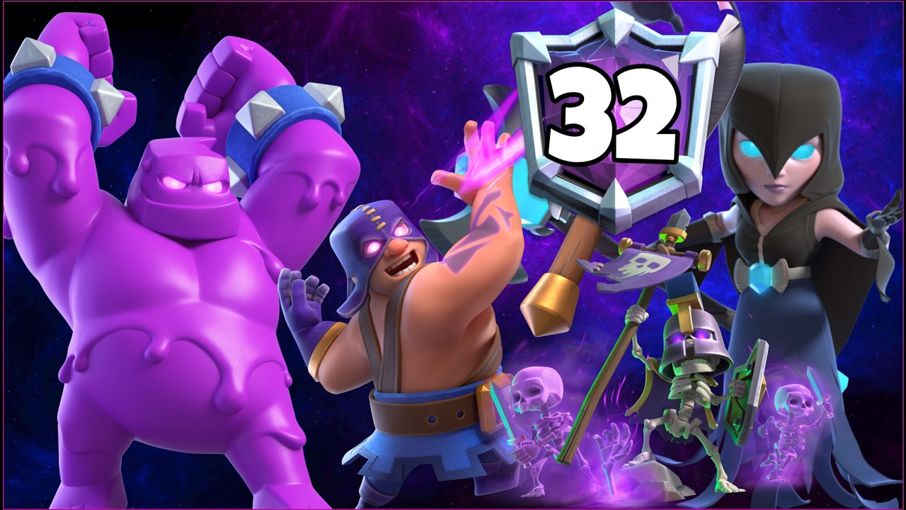Top 30 with Elixir Golem Deck.!