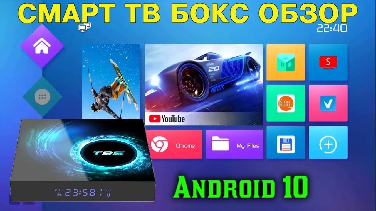 СМАРТ ТВ ПРИСТАВКА НА ANDROID 10 ПРОЦЕССОР ALLWINNER H616 4GB RAM + 64GB ROM T95 ТВ БОКС ОБЗОР