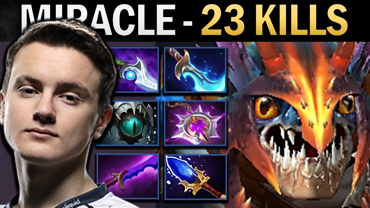 Slark Dota Gameplay Miracle with 23 Kills and Mage Slayer
