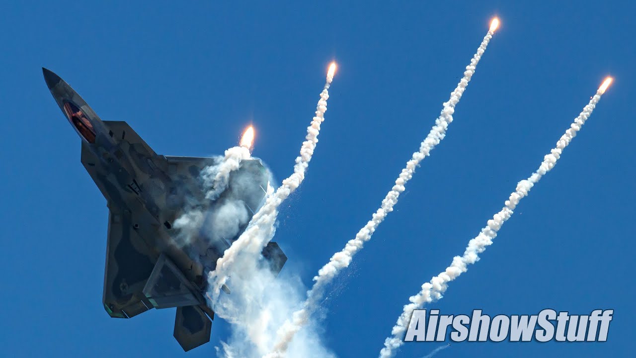 F-22 Raptor Flared Out Demo - MCAS Cherry Point Airshow 2024
