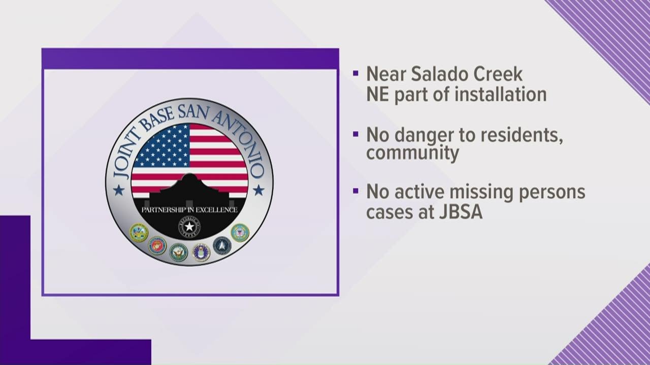 Skeletal remains found at San Antonio's Fort Sam Houston, according to military officials