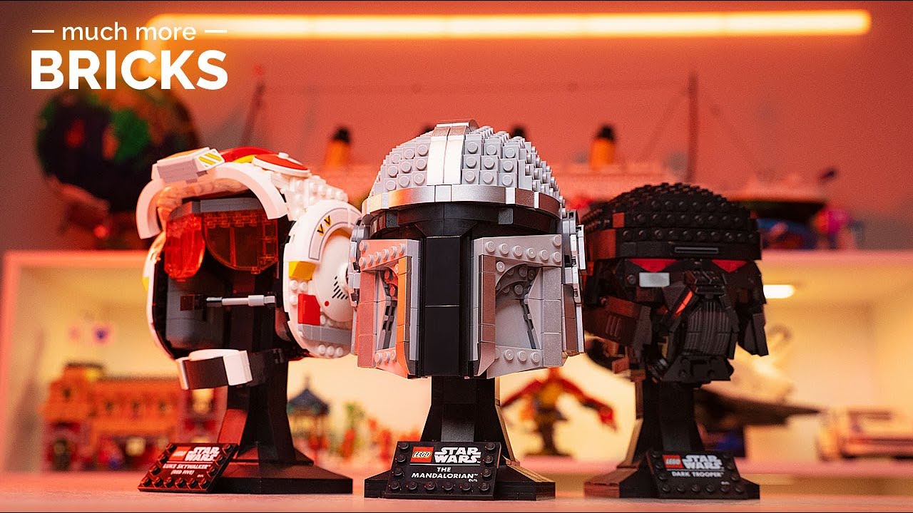 2022 Star Wars Helmet - 75327 Luke Skywalker, 75328 The Mandalorian, 75343 Dark Trooper, Speed Build