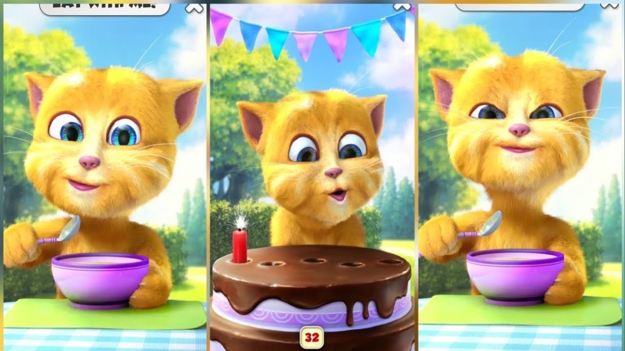 My talking ginger 2 eating food|| Talking ginger 2 gameplay video